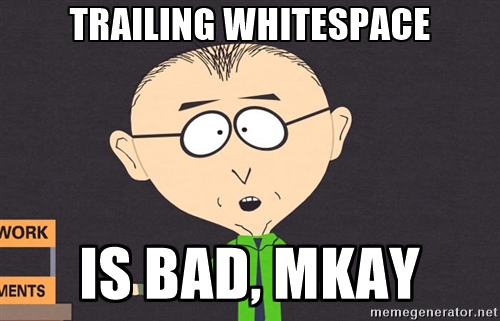 Trailing whitespaces: what you gonna do about it?