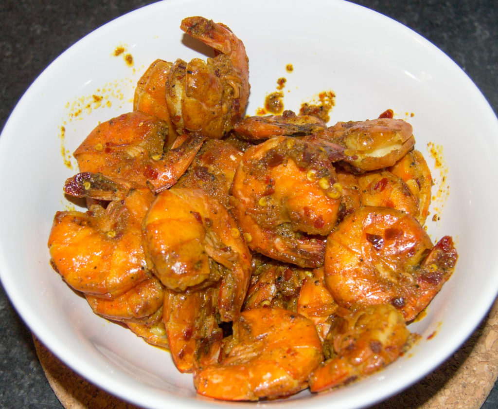 5 minute fried spicy prawns – Sinaru